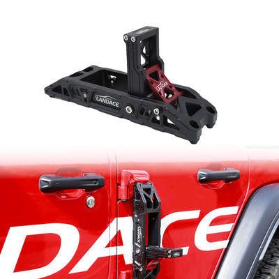 접이식 CNC 알루미늄 문 힌지 옆 단계 페달 Jeep Wrangler JK JL