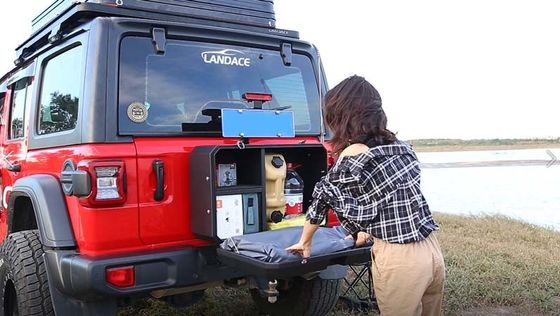 수용 가능한 OEM/ODM 700X450X317mm Jeep Wrangler JL JK용 알루미늄 꼬리 게이트 저장 상자