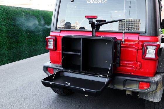 수용 가능한 OEM/ODM 700X450X317mm Jeep Wrangler JL JK용 알루미늄 꼬리 게이트 저장 상자
