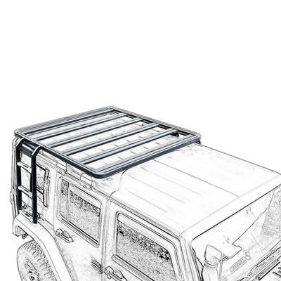 알루미늄 합금 4x4 지프 랭글러 JK용 수하물 지붕 래크 설치가 쉽다