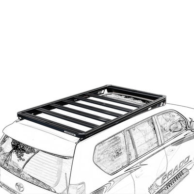 사용자 지정 로고 LC300 LC200 LC76 LC150 모험용 차량용 검은 알루미늄 지붕 랙