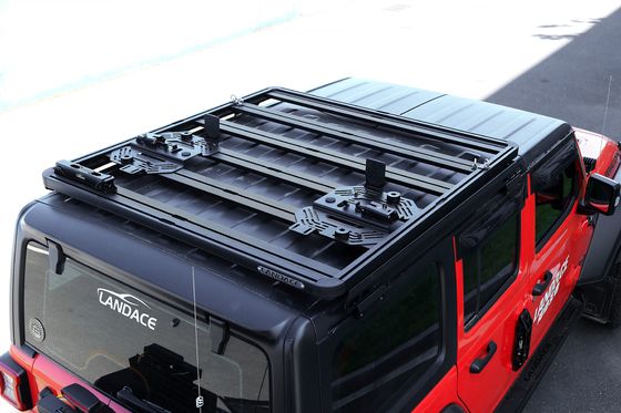 1400*1320*55MM 검은색 지붕 래크 Jeep Wrangler JL JK 토요타 랜드 크루저 및 더 많은