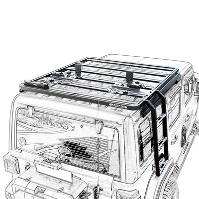 18-23 Wrangler 루비콘 지프에 대한 차량 측면 지붕 액세스 사다리