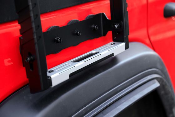 SUS304 4x4 오프로드 액세서리 Wrangler JL 검은색 자동차 지붕 랙 장착 된 금속 측면 사다리