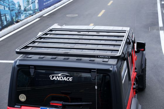 28kg 검은 알루미늄 합금 차 지붕 랙 Jeep Wrangler JL 오프로드 4X4 액세서리