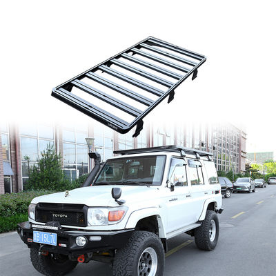 오프로드 랜드 크루저 LC76 시리즈 4x4 지붕 랙 마운트 블랙 AL6063 SS304 도요타
