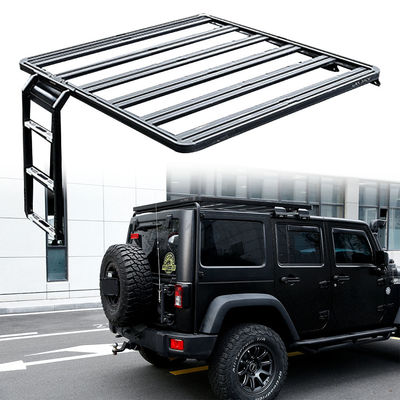 검은 알루미늄 합금 지붕 래크 크로스바 플랫폼 2023 4x4 Wrangler JK 저장 공간을 확장