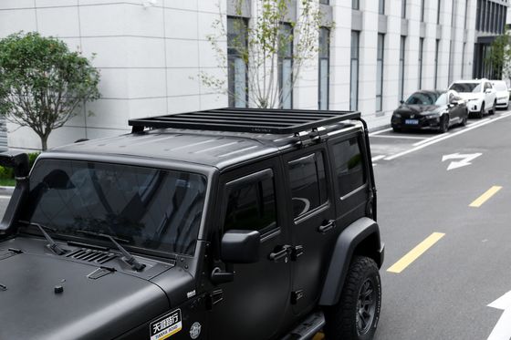 검은 알루미늄 합금 지붕 래크 크로스바 플랫폼 2023 4x4 Wrangler JK 저장 공간을 확장