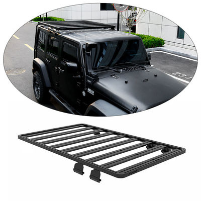 JEEP JK 4X4 오프로드 차량 지붕 랙 설치 지침과 함께 검은 알루미늄 합금