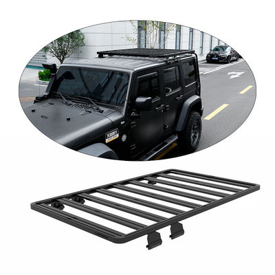 JEEP JK 4X4 오프로드 차량 지붕 랙 설치 지침과 함께 검은 알루미늄 합금