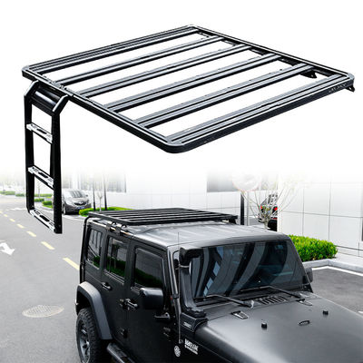 JEEP JK 4X4 오프로드 차량 지붕 랙 설치 지침과 함께 검은 알루미늄 합금