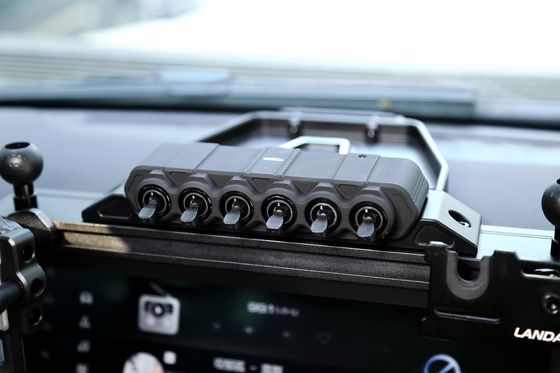 자동차 액세서리 알루미늄 합금 헤드라이트 안개 빛 폭 빛 무선 냉장고 6 갱 스위치 패널