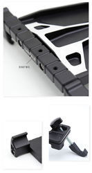 검은색 4x4 차량 대시 폰 홀더 유연한 각 중앙 콘솔 받침대 SET D