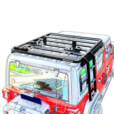 유니버설 평면 플랫폼 알루미늄 자동차 지붕 랙을 위한 4x4 오프로드 측면 사다리
