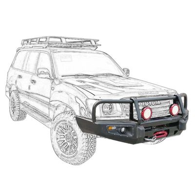 이 4x4 툴 바 프론트 배머로 도요타 LC100의 외관과 성능을 업그레이드하세요