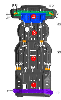 OEM 승인된 망간 알루미늄 합금 RAM 3D 차량 기갑 차체 스키드 플레이트